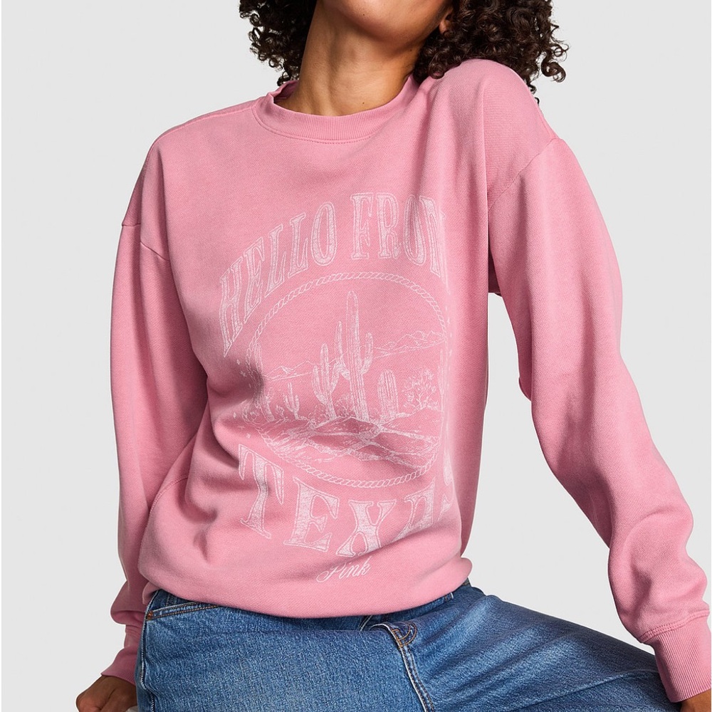 Victoria’s Secret PINK Ivy Fleece oversized crew sweatshirt